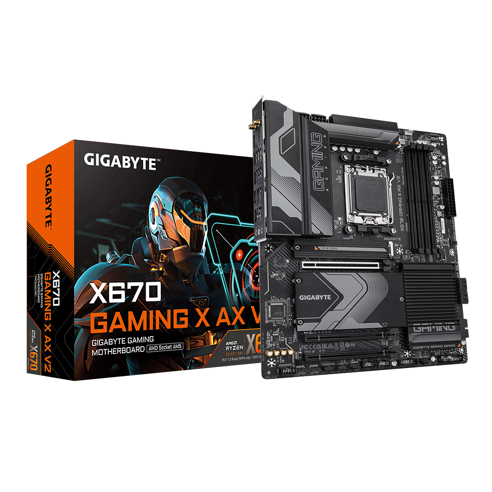 Gigabyte X670 GAMING X AX V2 Motherboard 1 Gigabyte X670 GAMING X AX V2 – WIFI AM5 DDR5 Desktop Motherboard