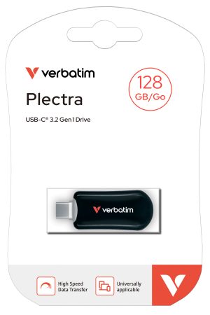 Verbatim Plectra 128GB USB C USB 3.2 Gen 1 Flash Drive