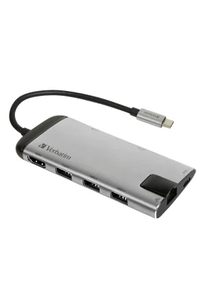 Verbatim USB-C Multi Hub with USB 3.0| HDMI | SD/microSD| Gigabit Ethernet