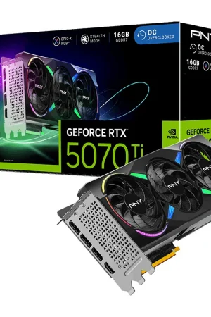 PNY GeForce RTX 5070 Ti 16GB Triple Fan ARGB OC Graphics Card