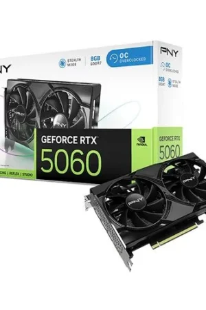 PNY GeForce RTX 5060 8GB Dual Fan Over Clocked Graphics Card