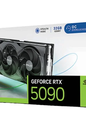 PNY GeForce RTX 5090 32GB Triple Fan Over Clocked Graphics Card