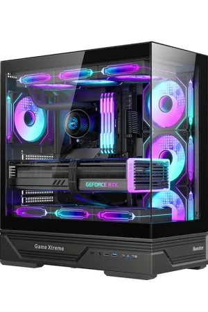 Huntkey GX760A Fortune Gaming Case Black
