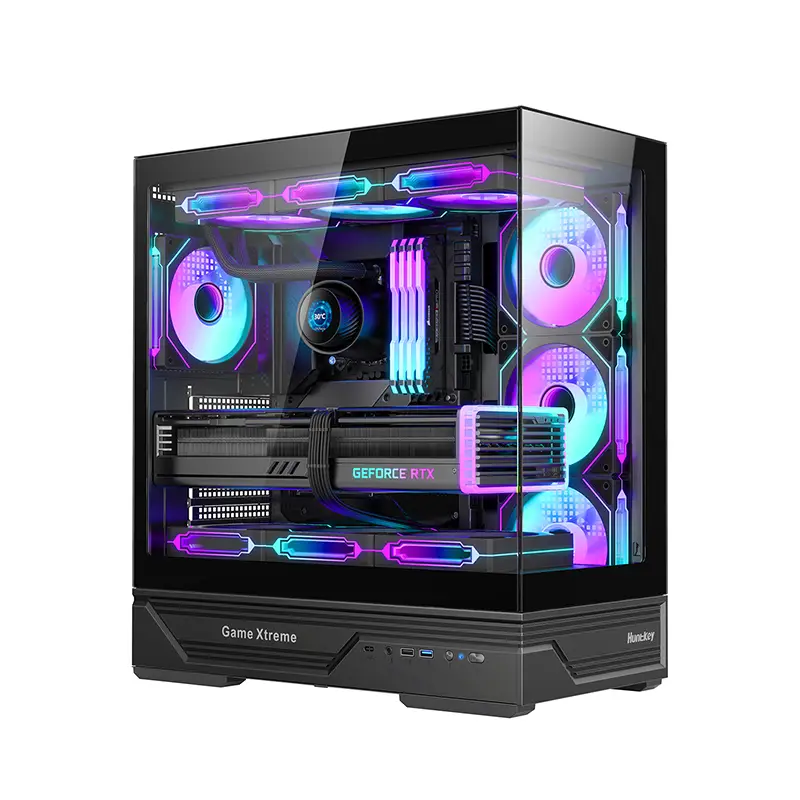 Huntkey GX760A Fortune Gaming Case Black 1 Huntkey GX760A Fortune Gaming Case Black