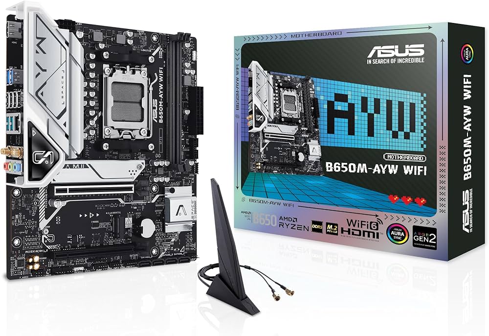 Asus B650M-AYW Wi-Fi AMD Motherboard 1 Asus B650M-AYW Wi-Fi AMD Motherboard